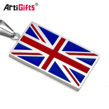 Wholesale custom metal country flag dog tag necklace printer maker